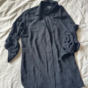 Massimo Women's Black Button Down Shirt